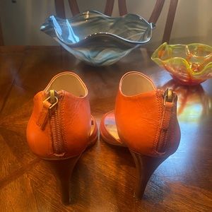 Franco Sarto orange sandals good condition!